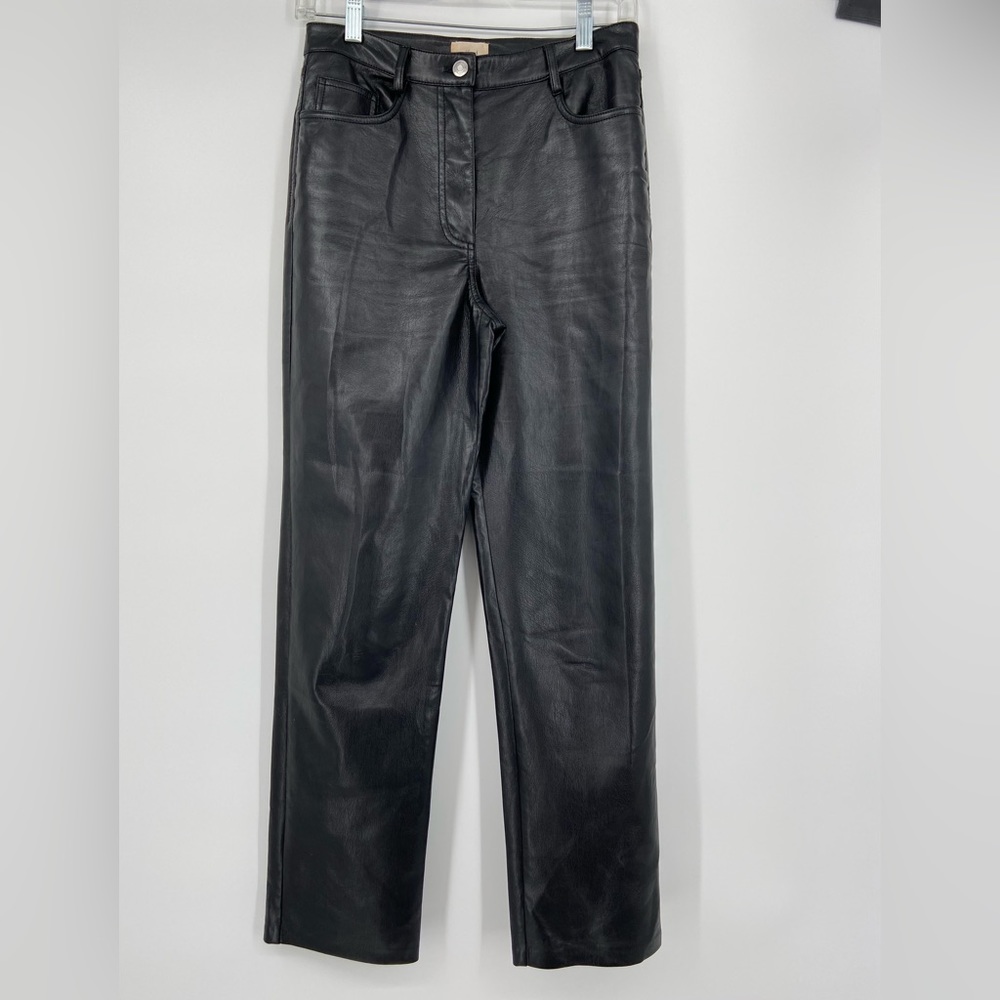 Aritzia, Wilfred Faux Leather Pants, Black, 5 pocket, ankle, straight, Size 4‎